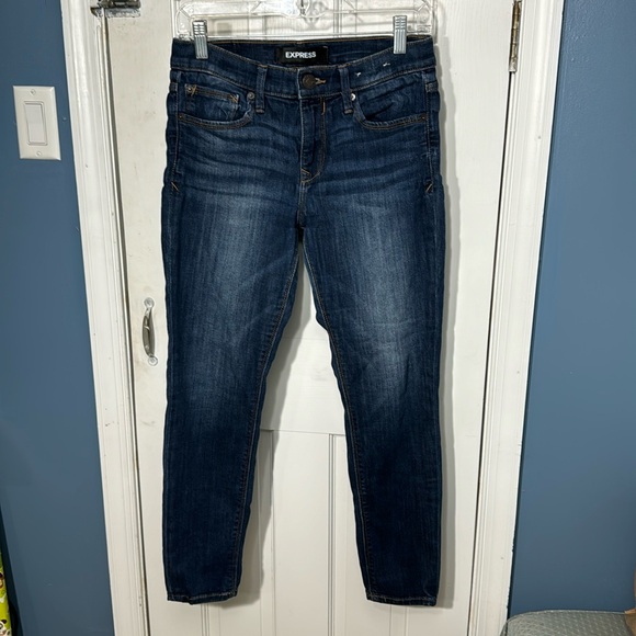 EXPRESS STRETCH LEGGING MID RISE JEANS SIZE 6S/6C - Picture 1 of 3